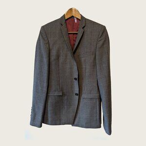 PHILIPPE DUBUC - Grey slim fitted jacket - Sz 38